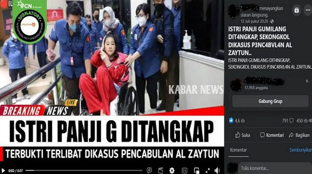 Cek Fakta Istri Panji Gumilang Ditangkap karena Terlibat Pencabulan