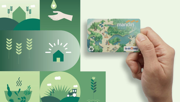 Tekan Jejak Karbon, Bank Mandiri Terbitkan Kartu Debit dan E-money Plastik Daur Ulang Pertama di Indonesia dan Kartu Kredit Virtual Tanpa Kartu Plastik