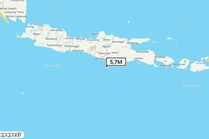 Pusat gempa berada di laut 84 km BaratDaya Pacitan-Jatim