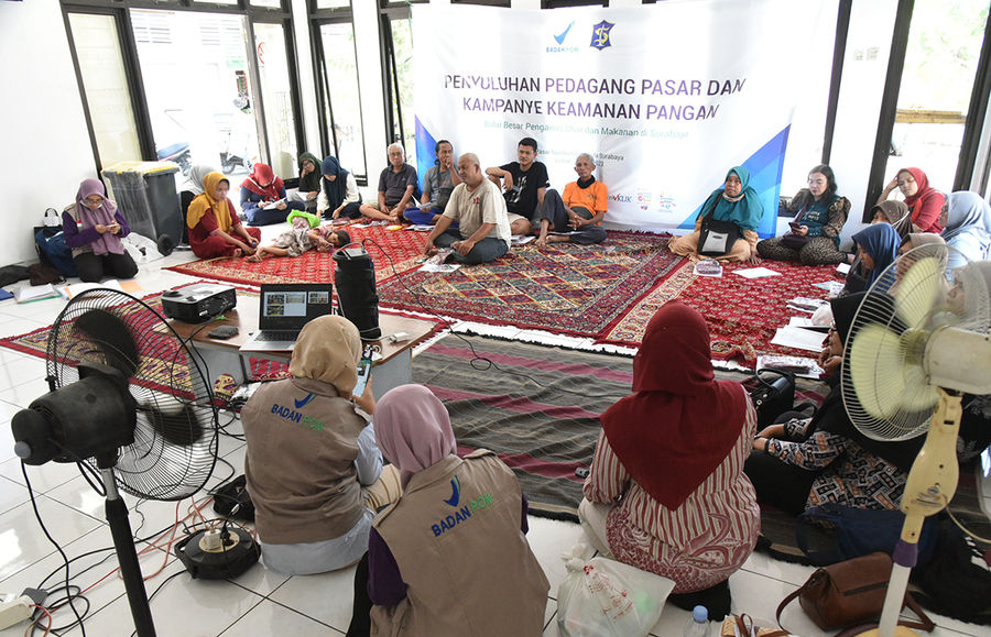 Jamin Keamanan dan Mutu Pangan Olahan, BPOM Gandeng Pemkot Surabaya Beri Penyuluhan untuk Pedagang Pasar