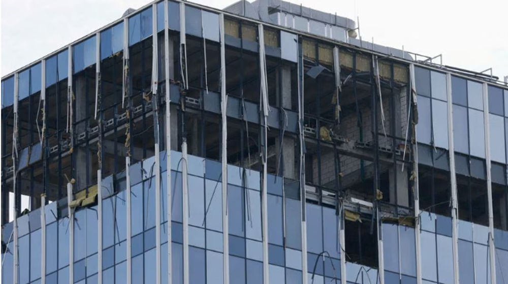 bangunan yang rusak akibat serangan