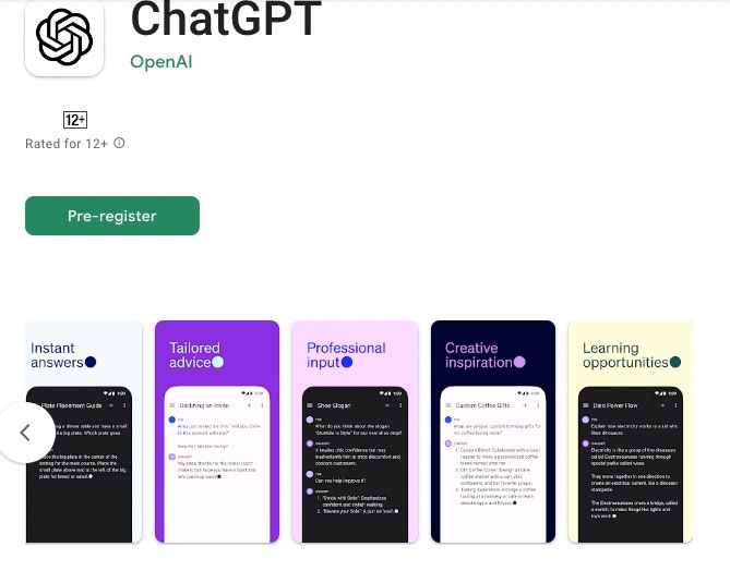Mantap! Aplikasi ChatGPT Kini Sudah Ada di Ponsel Android