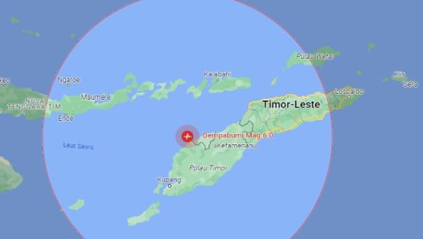 Gempabumi Magnitudo 6.0  Guncang NTT Bagian Timur