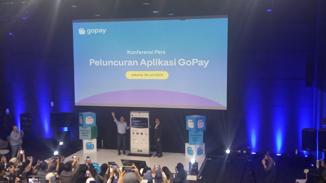 Peluncuran aplikasi Gopay di Jakarta, Rabu, 26 Juli 2023.
 