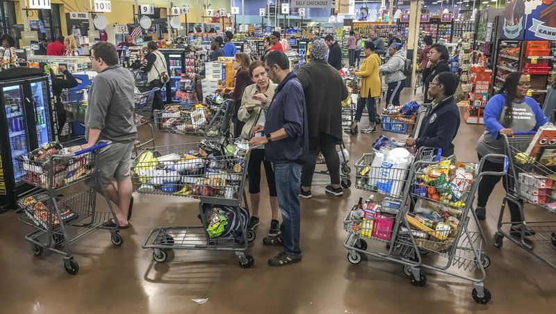 Ilustrasi panic buying di Amerika Serikat.