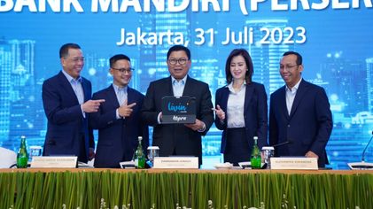 Paparan Publik Laporan Keuangan Triwulan II 2023 Bank Mandiri di Jakarta.jpg