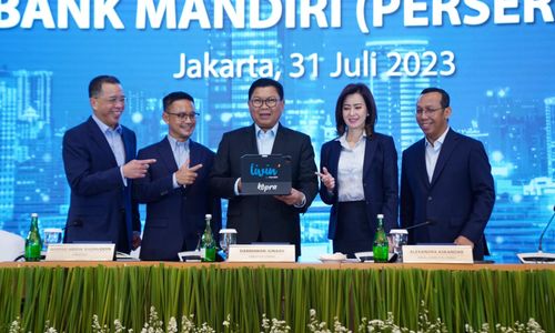 Paparan Publik Laporan Keuangan Triwulan II 2023 Bank Mandiri di Jakarta.jpg