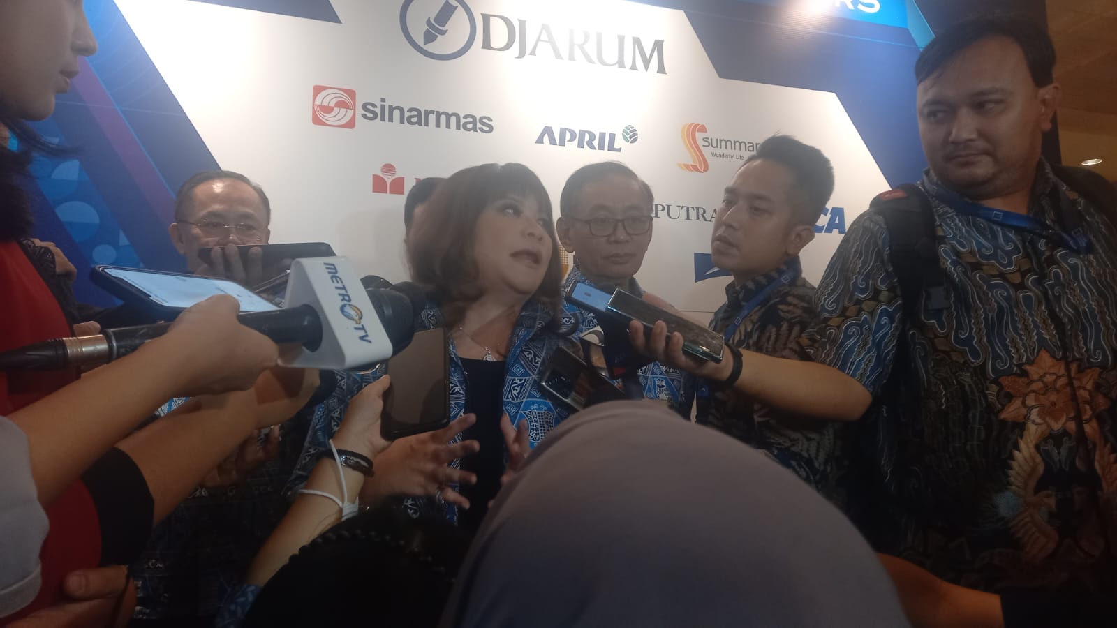 Ketua Umum Apindo di acara pengukuhan pengurus Apindo 2023-2028  di Jakarta, Senin, 31 Juli 2023. 