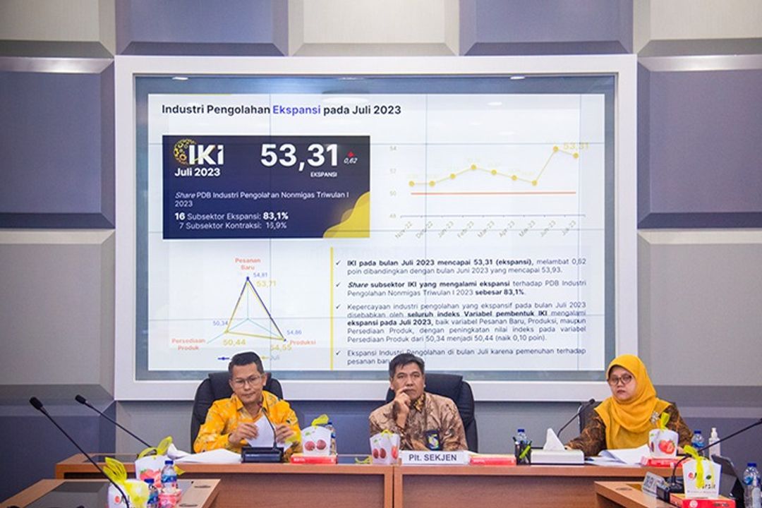 Rilis IKI Juli 2023 di Jakarta, Senin, 31 Juli 2023.