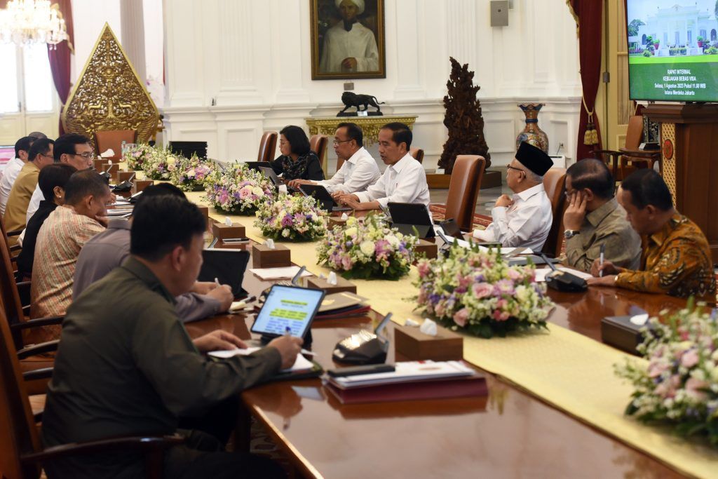 Presiden Jokowi memimpin ratas di Istana Merdeka, Jakarta, Selasa (01/08/2023). (Foto: Humas Setkab/Rahmat)