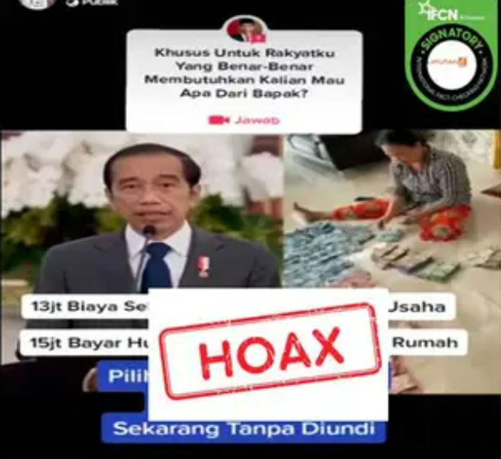 Cek Fakta: Jokowi Bagikan Uang Puluhan Juta Rupiah