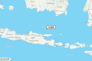 Pusat gempa berada di laut 83 km Timur Laut Bangkalan