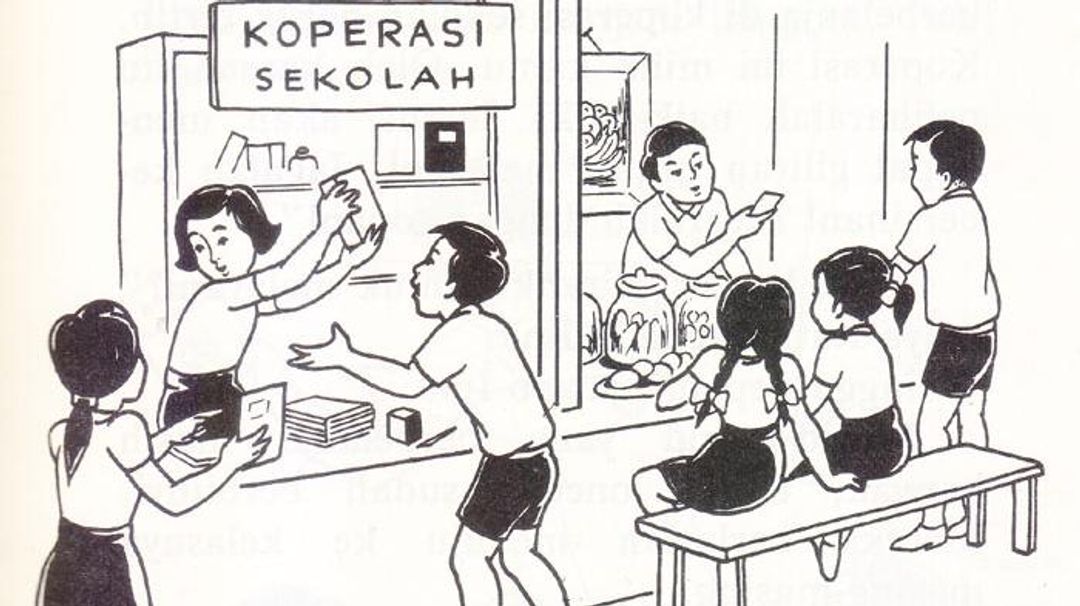 Ilustrasi koperasi sekolah.