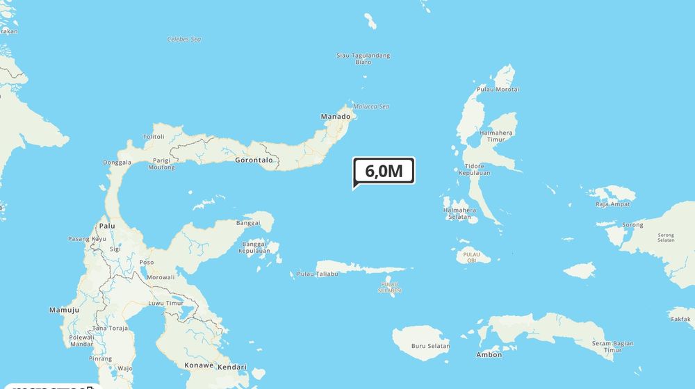 Pusat gempa berada di laut 117 km Tenggara Bolaang Mongondo Timur