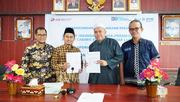 IIB Darmajaya dan Bank BTN Syariah Bandar Lampung Tandatangani Perjanjian Layanan Perbankan