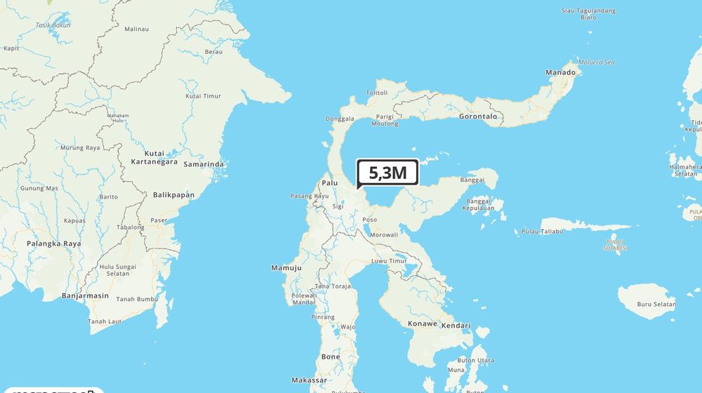 Pusat gempa berada di darat 47 km Timur Laut Sigi