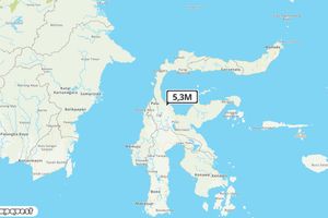 Pusat gempa berada di darat 41 km Tenggara Palu
