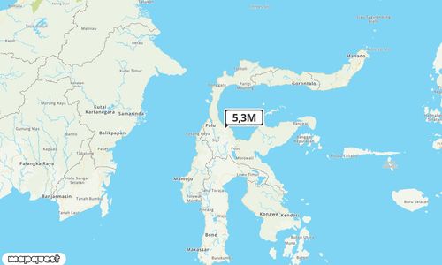 Pusat gempa berada di darat 41 km Tenggara Palu