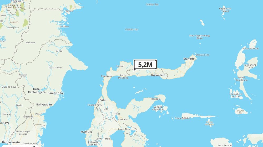 Pusat gempa berada di darat 38 km Tenggara Buol