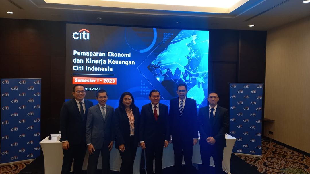 Konferensi pers paparan kinerja Citi Indonesia semester I-2023 di Fairmont Jakarta, Kamis, 10 Agustus 2023.