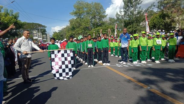 70 Regu Ikut Lomba Gerak Jalan Tingkat Sekolah Dasar di Kabupaten Sikka