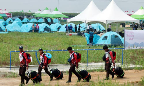 Peserta Jambore Pramuka Dunia ke-25, di Korea Selatan