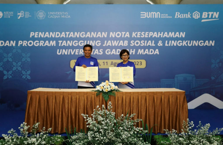 Penandatangan MoU antara UGM dan BTN