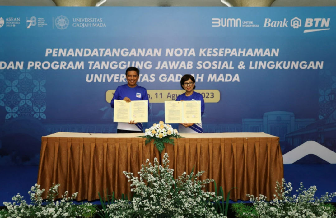 Penandatangan MoU antara UGM dan BTN