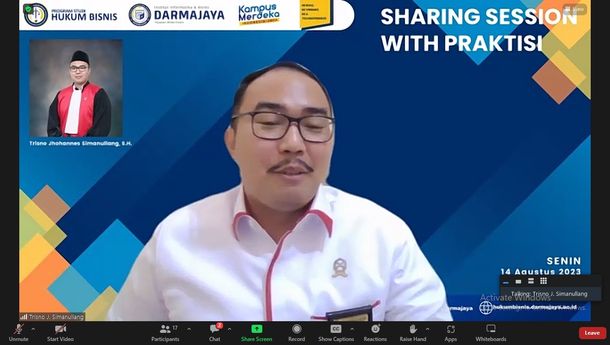 Hakim Pengadilan Negeri Kotaagung  Sharing Session bersama Calon Mahasiswa Prodi Hukum Bisnis Darmajaya