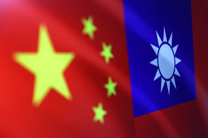 Ilustrasi Bendera China dan Taiwan