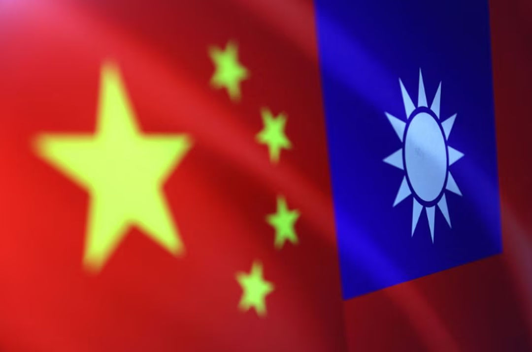 Ilustrasi Bendera China dan Taiwan