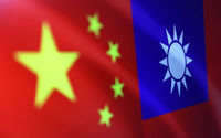 Ilustrasi Bendera China dan Taiwan