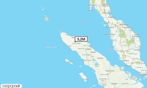 Pusat gempa berada di darat 35 km TimurLaut Kab. Naganraya