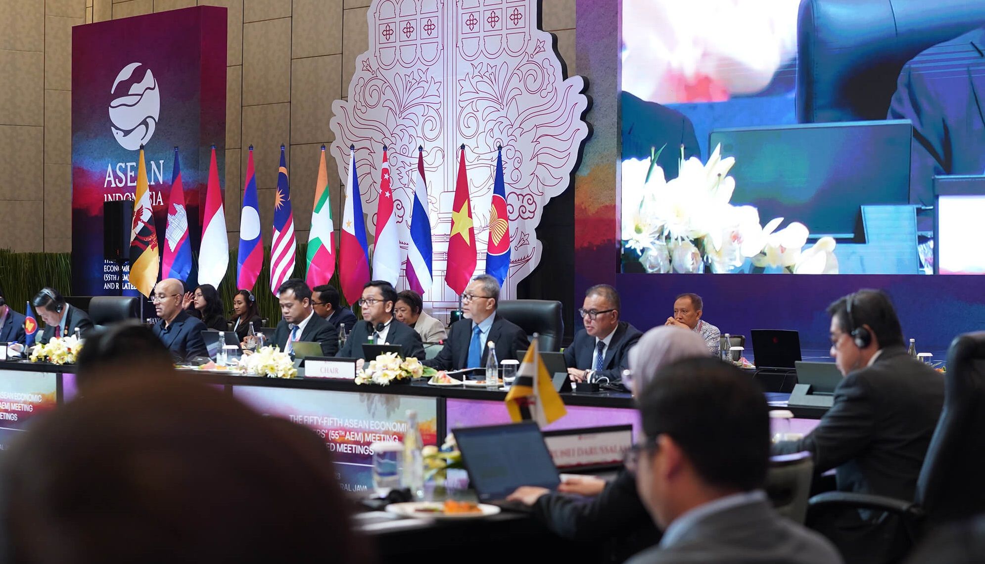 Menteri Perdagangan RI Zulkifli Hasan dalam Pertemuan Para Menteri Ekonomi ASEAN ke-55 dan Pertemuan Terkait Lainnya di Semarang, Jawa Tengah pada Sabtu, 19 Agustus 2023.