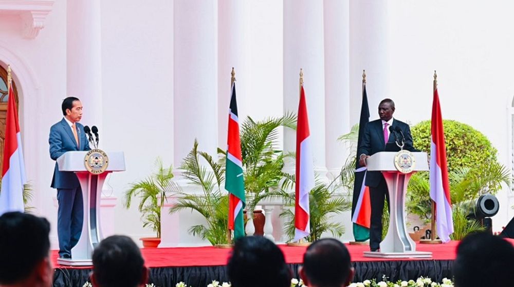 Presiden Indonesia Joko Widodo (Jokowi) dengan Presiden Kenya William Ruto