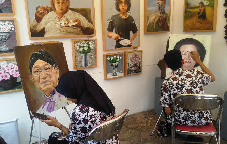 Bangganya SMSR Bantul, Lukisan Raja Yogyakarta dan Permaisuri Karya Siswanya Laku Rp 3 Juta