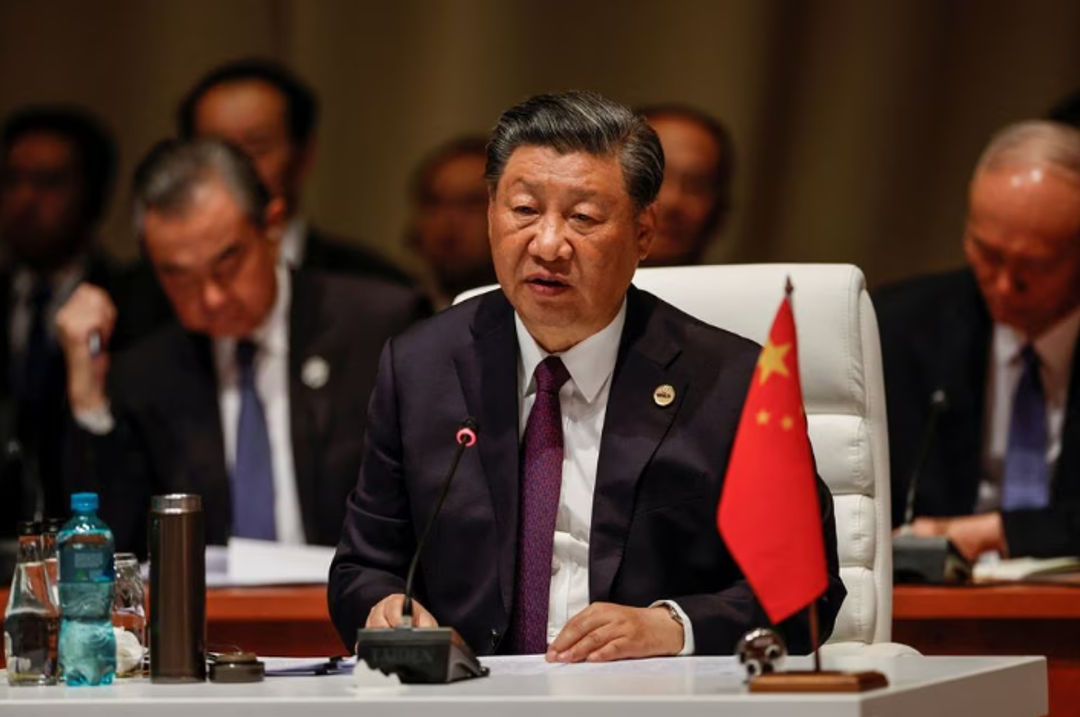 Presiden China Xi Jinping dalam KTT BRICS