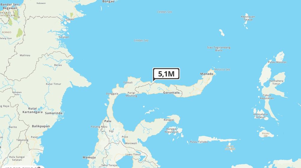 Pusat gempa berada di darat 57 km TimurLaut Pohuwato