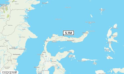 Pusat gempa berada di darat 57 km TimurLaut Pohuwato