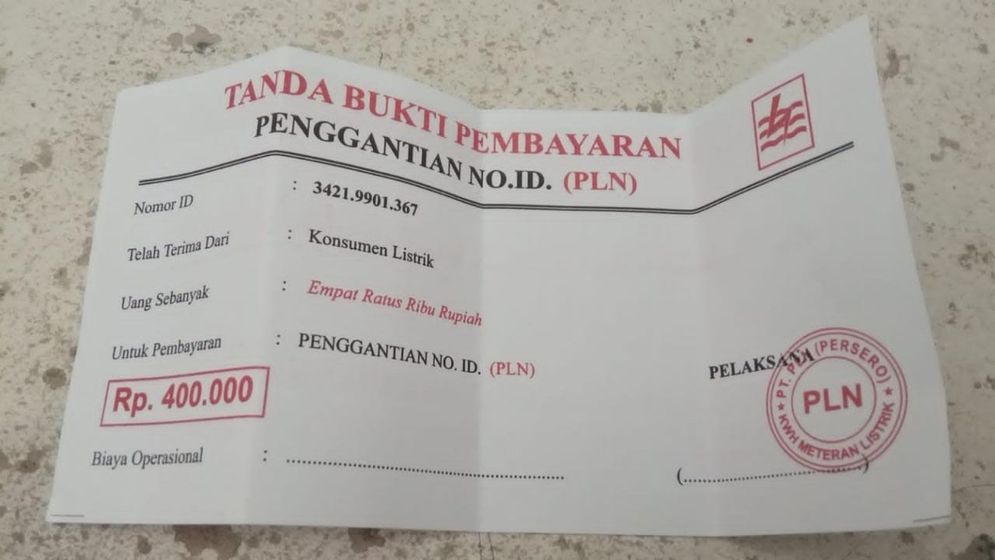 Modus Kuitansi Pembayaran Penggantian ID PLN, Penipu Beraksi