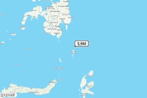 Pusat gempa berada di laut 37 km Baratdaya Pulau Karatung