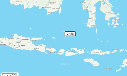 Pusat gempa berada di laut 163 km TimurLaut Lombok Utara