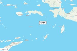 Pusat gempa berada dilaut 275Km Baratdaya Seram Bagian Timur