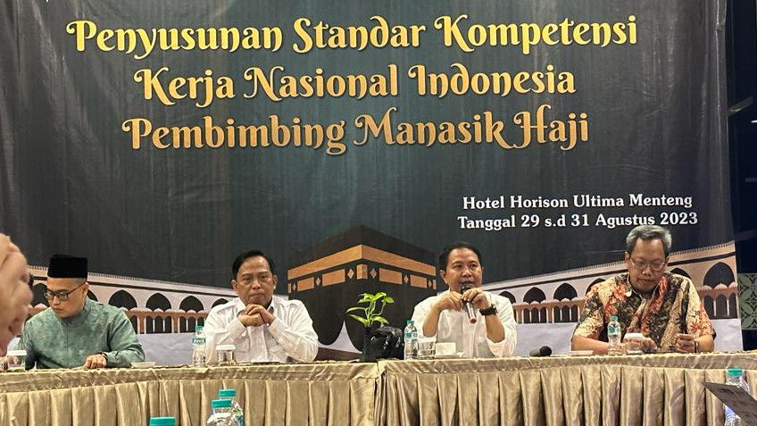 Direktorat Jenderal Penyelenggaraan Haji dan Umrah (PHU) Kemenag menyusun Standar Kompetensi Kerja Nasional Indonesia (SKKNI) untuk pembimbing ibadah haji pada Selasa, 29 Agustus 2023