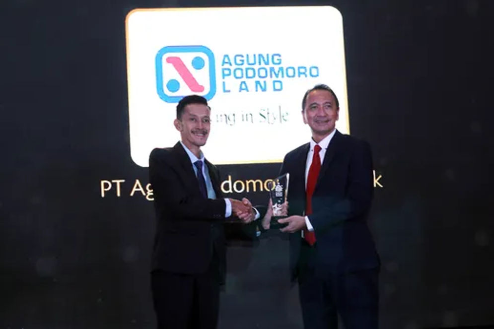 Salah satu emiten properti PT Agung Podomoro Land Tbk (APLN) berhasil meraih penghargaan TrenAsia ESG Award 2023 pada kategori perusahaan properti dengan predikat sustainability.
