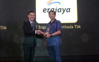 PT Erajaya Swasembada Tbk (ERAA) menerima penghargaan di ajang TrenAsia ESG Award 2023 atas turut andilnya perseroan dalam upaya penyelamatan bumi, Rabu, 30 Agustus 2023.