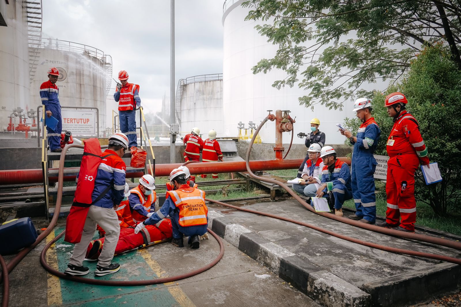 Pertamina Gelar Simulasi Penanggulangan Keadaan Darurat Level 1 di Fuel Terminal Samarinda