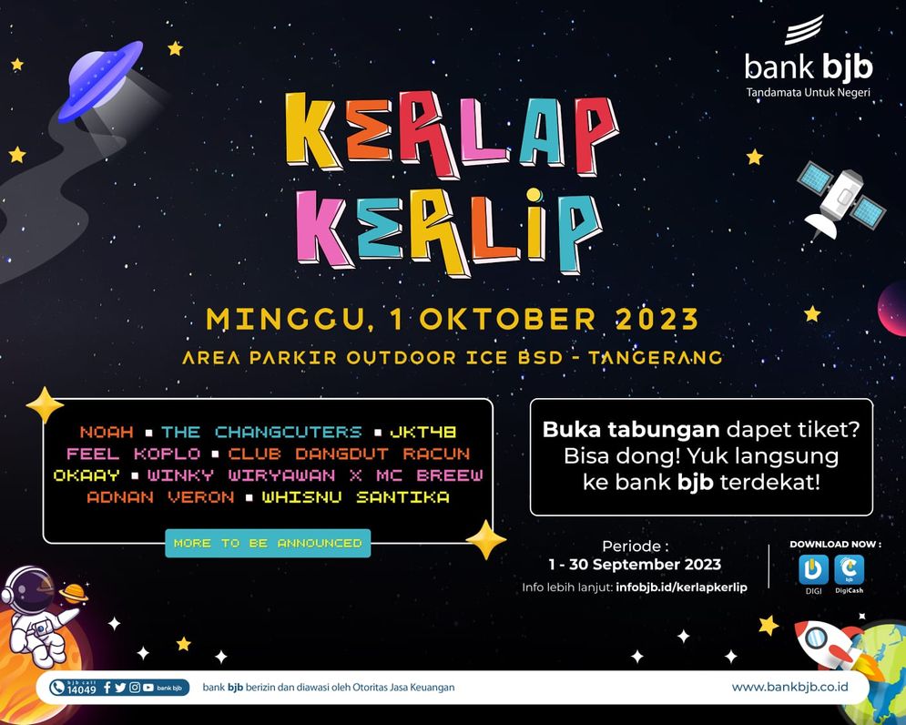 Nasabah bank bjb dapat Kemudahan Mendapatkan Tiket VIP Kerlap Kerlip Festival 2023