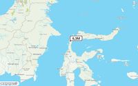 Pusat gempa berada di laut 50 km barat laut Donggala