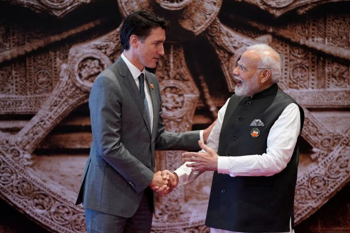 Perdana Menteri India Narendra Modi dan Perdana Menteri Kanada Justin Trudeau